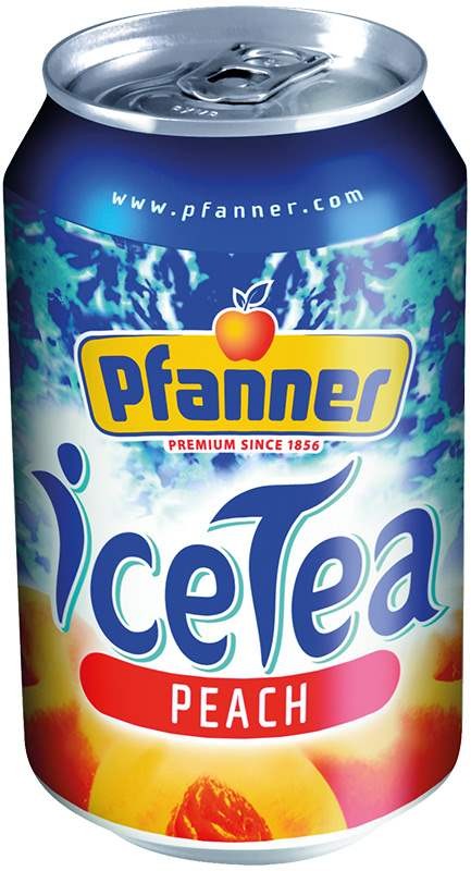 Pfanner ledový čaj broskev 0,33l - plech