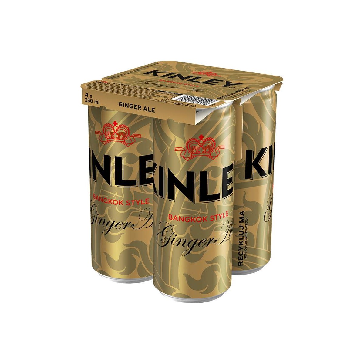 Kinley Ginger Ale 4 x 0,33l multipack - plech