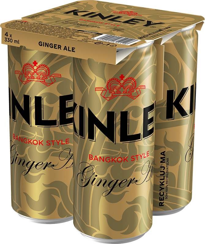 Kinley Ginger Ale 4 x 0,33l multipack - plech