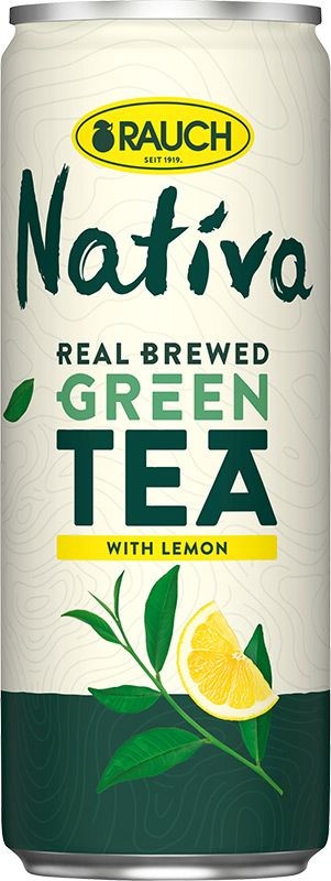 Rauch NATIVA zelený čaj s citronem 0,33l - plech