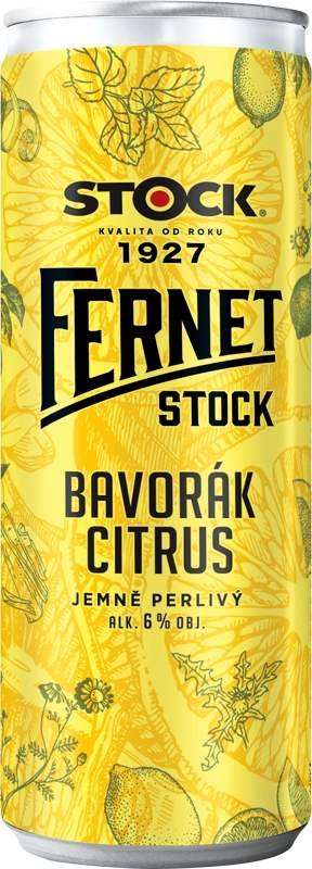 Fernet Stock Bavorák Citrus 0,25l - plech