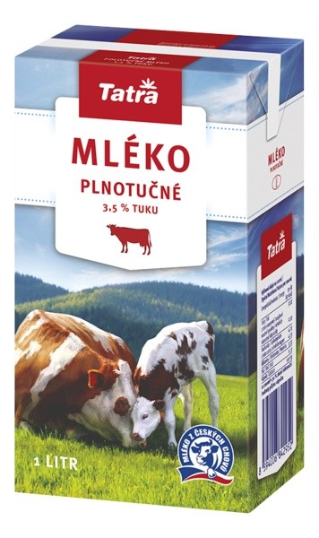 Tatra mléko plnotučné 1l - 3,5%