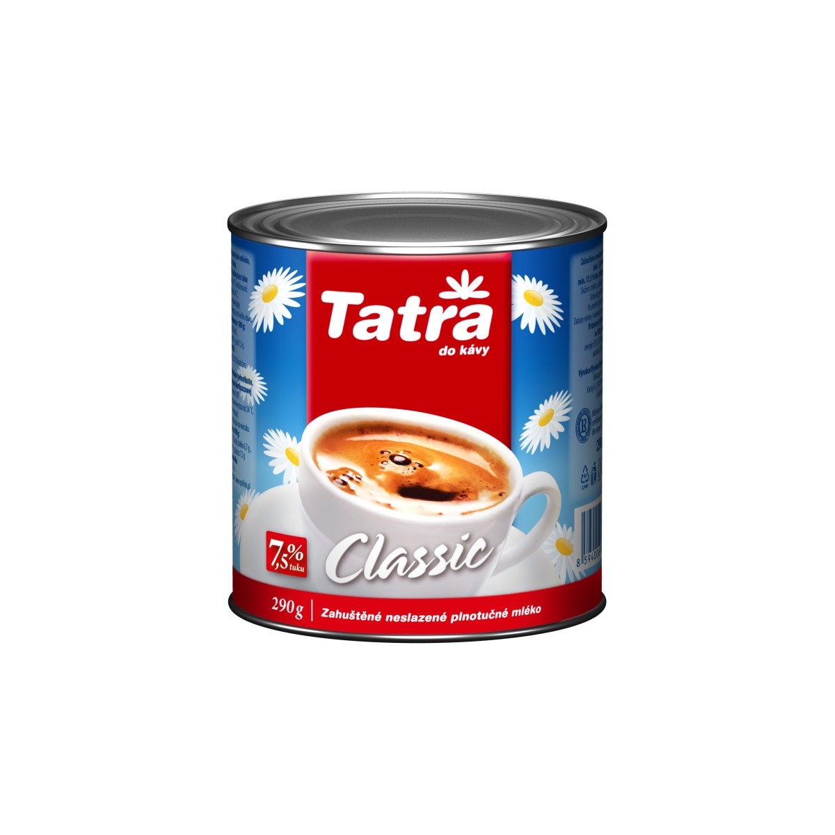 Tatra Classic zahuštěné mléko neslazené 7,5% 290g - plech