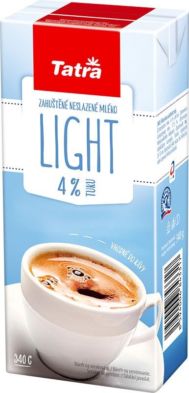 Tatra Light zahuštěné mléko neslazené 4% 340g