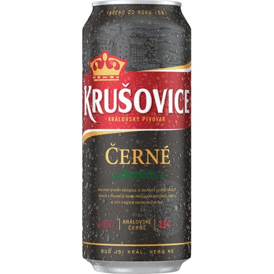 Krušovice černé 0,5l - plech