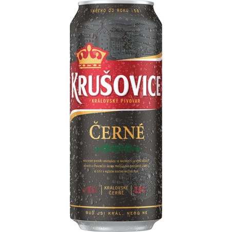 Krušovice černé 0,5l - plech