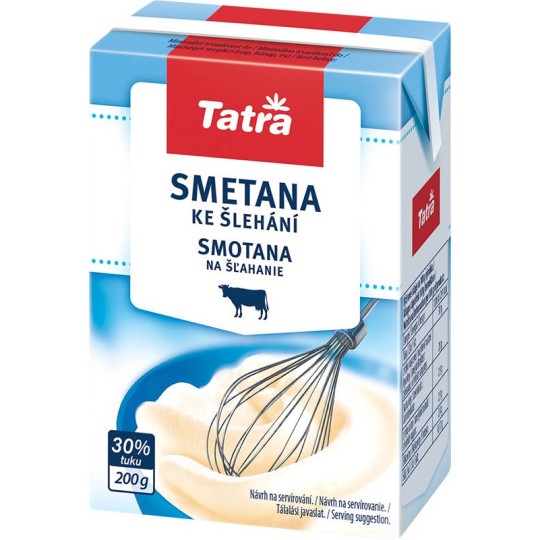 Smetana na šlehání 30% Tatra 200ml