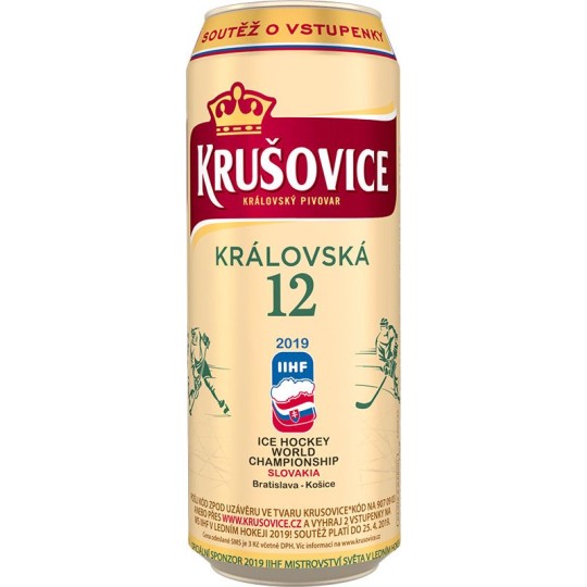 Krušovice 12 světlý ležák 0,5l - plech