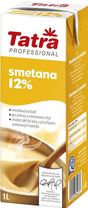 Smetana na vaření 12% Tatra 1l