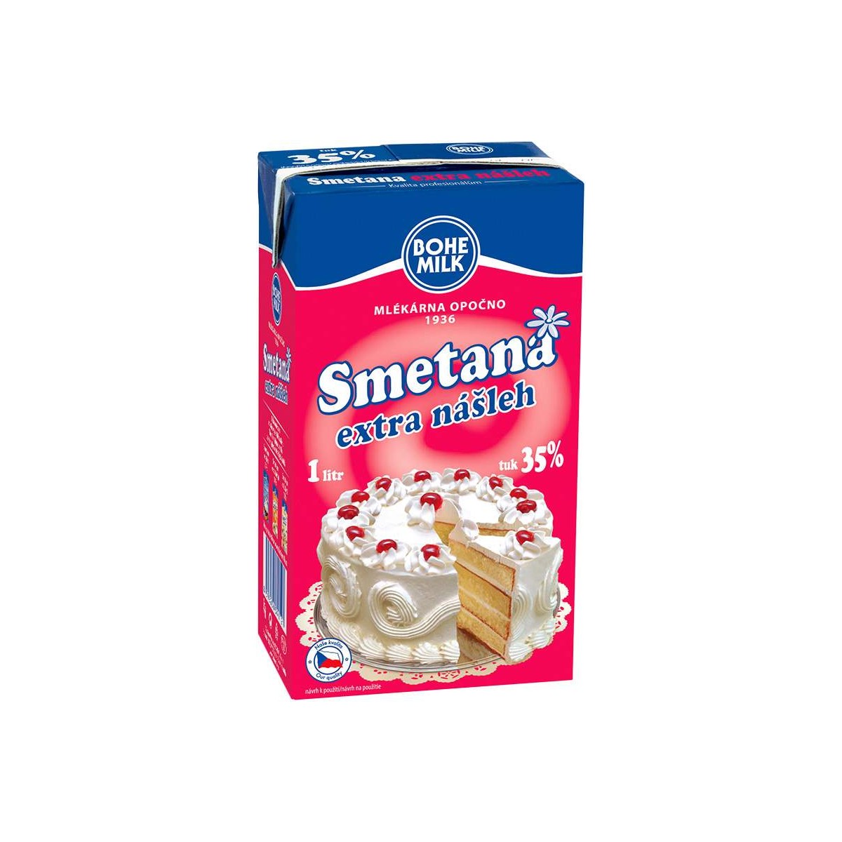 Bohemilk smetana extra nášleh 35% 1l