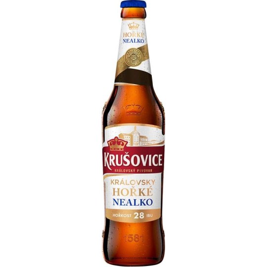 Krušovice hořké nealko 0,5l - sklo