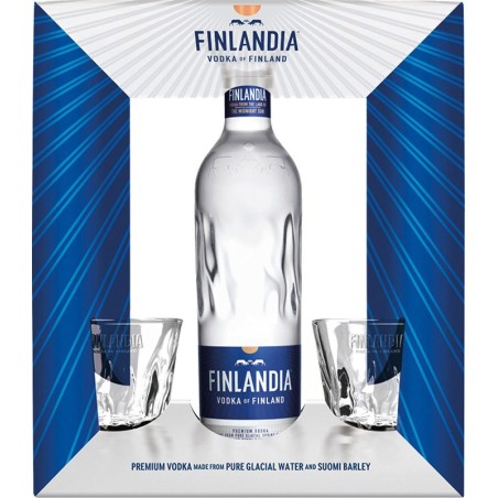 Finlandia Vodka 0,7l - kazeta + 2x sklenička