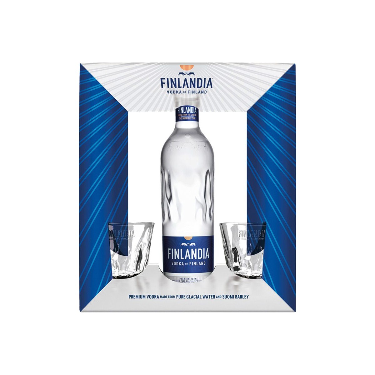 Finlandia Vodka 0,7l - kazeta + 2x sklenička
