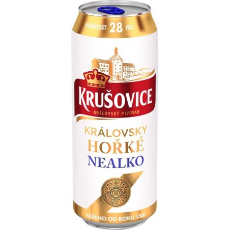 Krušovice hořké nealko 0,5l plech