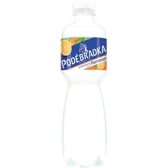 Poděbradka Pomeranč jemně perlivá 0,5l - PET