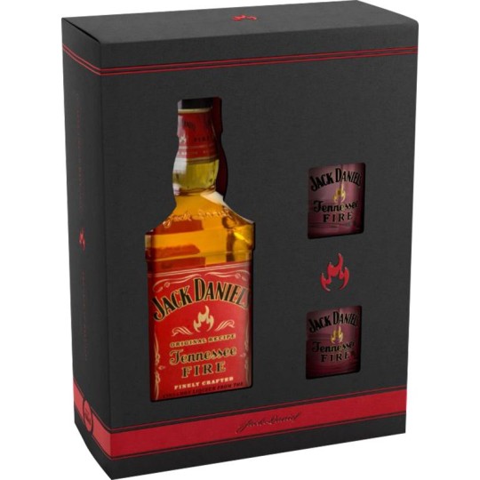 Jack Daniel's Tennessee Fire 0,7l kazeta + 2x panák