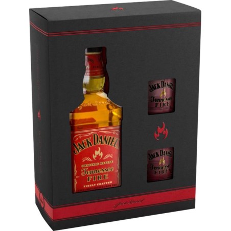 Jack Daniel's Tennessee Fire 0,7l kazeta + 2x panák