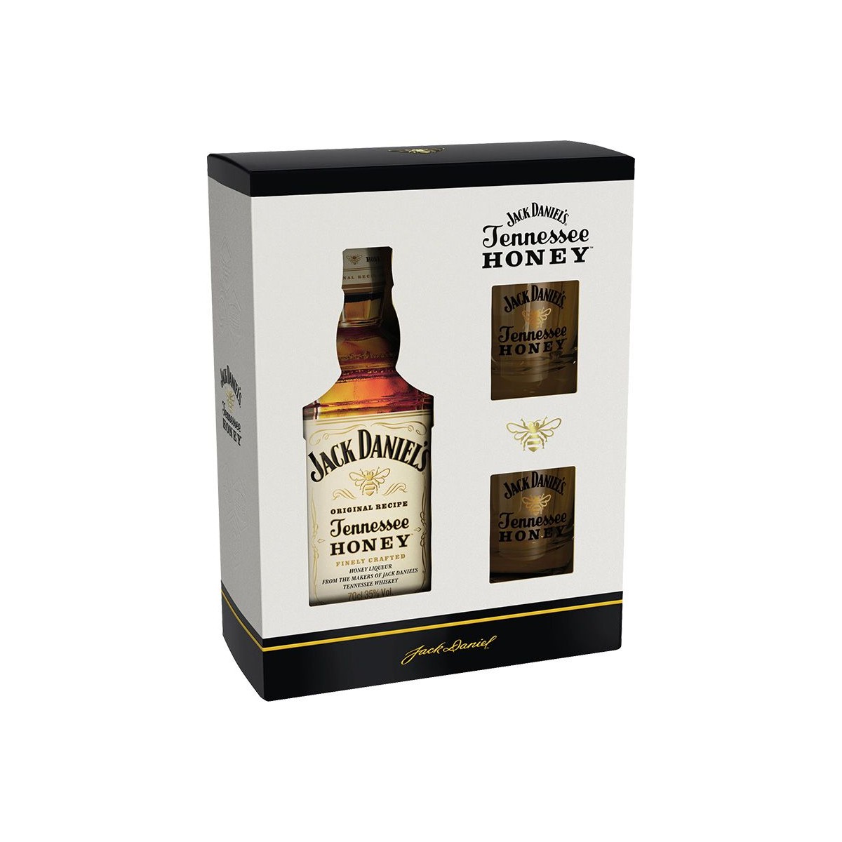 Jack Daniel's Tennessee Honey 0,7l kazeta + 2 sklenice