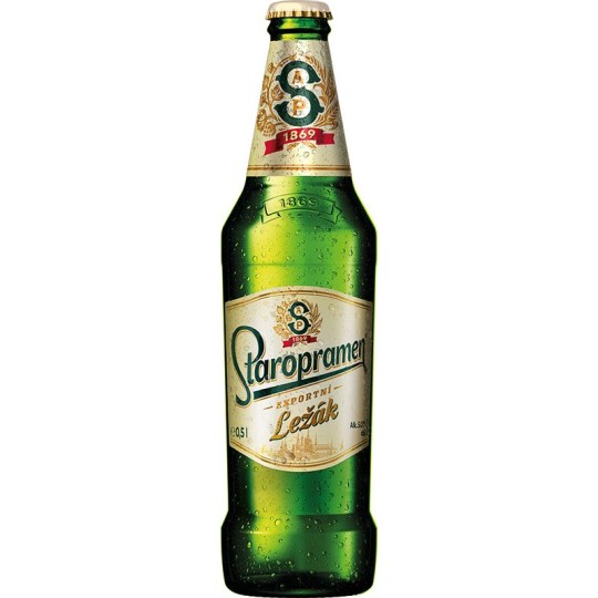 Staropramen ležák 0,5l - sklo