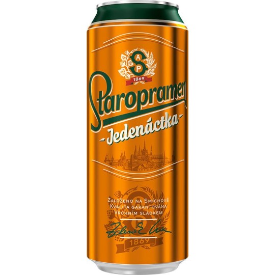 Staropramen jedenáct 0,5l - plech