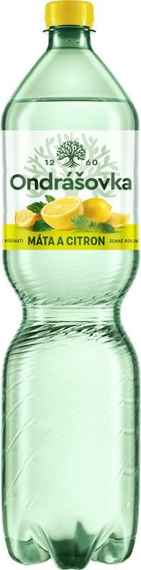 Ondrášovka máta a citron jemně perlivá 1,5l - PET
