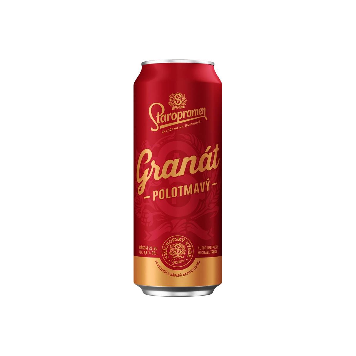 Staropramen granát 0,5l - plech