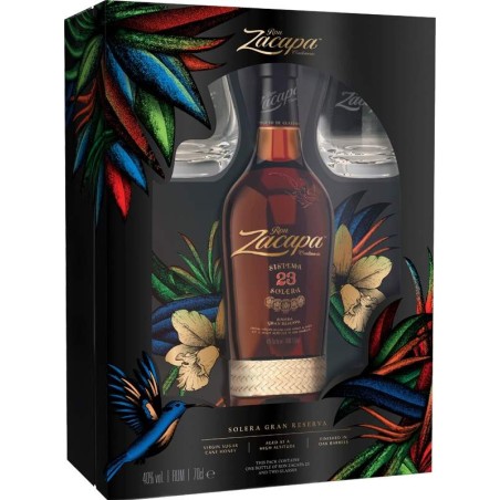 Ron Zacapa Centenario 23 Aňos 0,7l kazeta + 2x sklenička