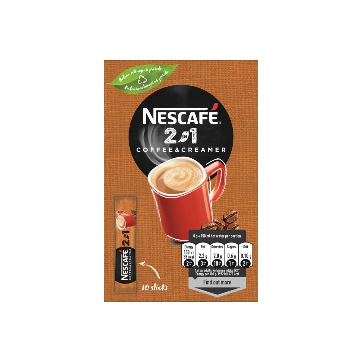 NESCAFÉ 2v1 Coffee&Creamer 10x8g