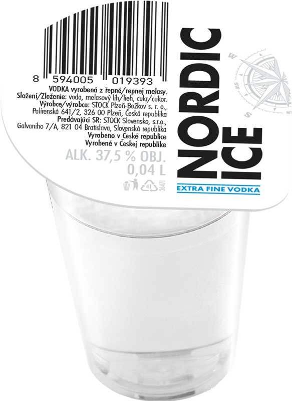 Nordic Ice vodka 0,04l panák