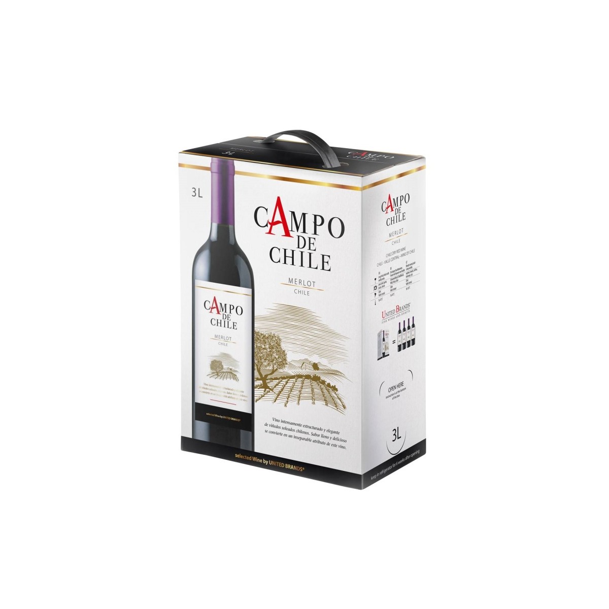 Merlot 3l box - Campo de Chile