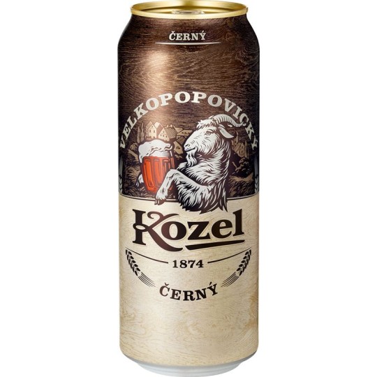 Velkopopovický Kozel černý 0,5l - plech