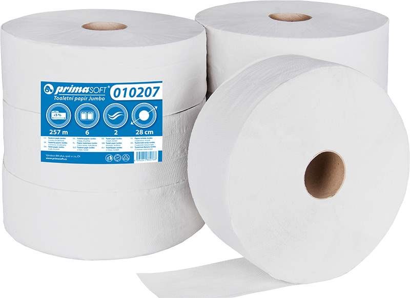 Toaletní papír Jumbo bílý 2vr. 6x280mm