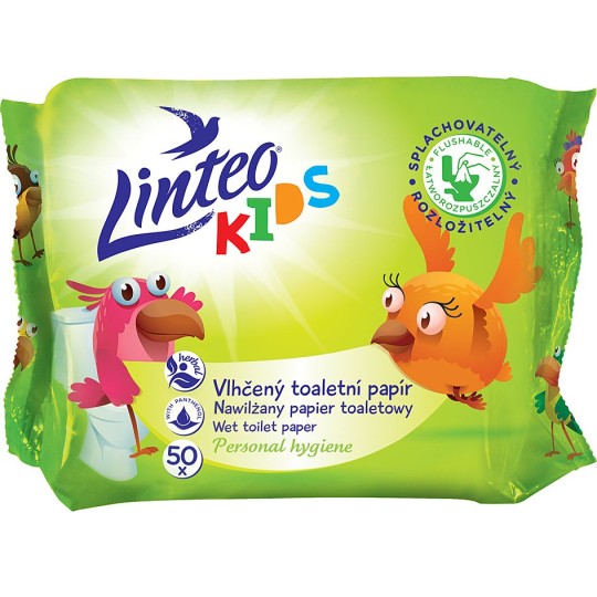 Vlhčený toaletní papír Linteo Kids 50ks