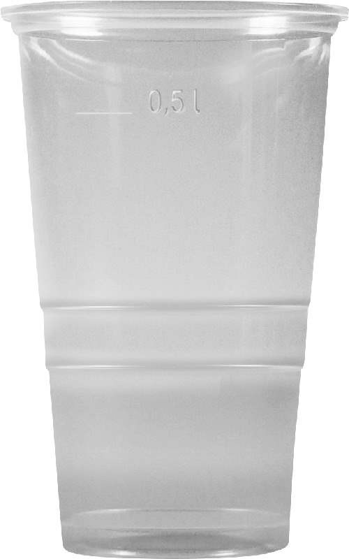 Kelímek plastový transparentní 0,4l - 50 ks