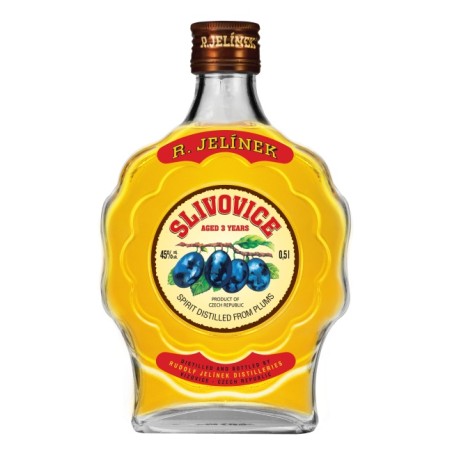 Slivovice Jelínek gold 45% 0,5l budík