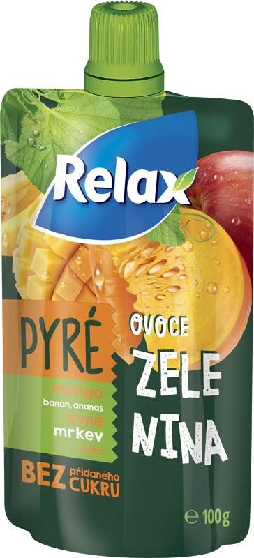 Relax Pyré mango-dýně-banán-ananas-mrkev-jablko 100g
