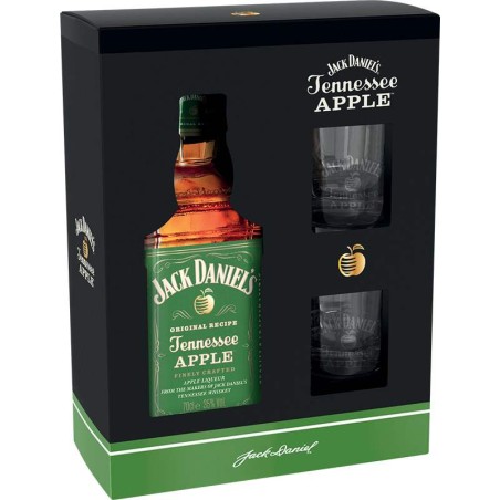 Jack Daniel's Tennessee Apple 0,7l - kazeta + 2 sklenice