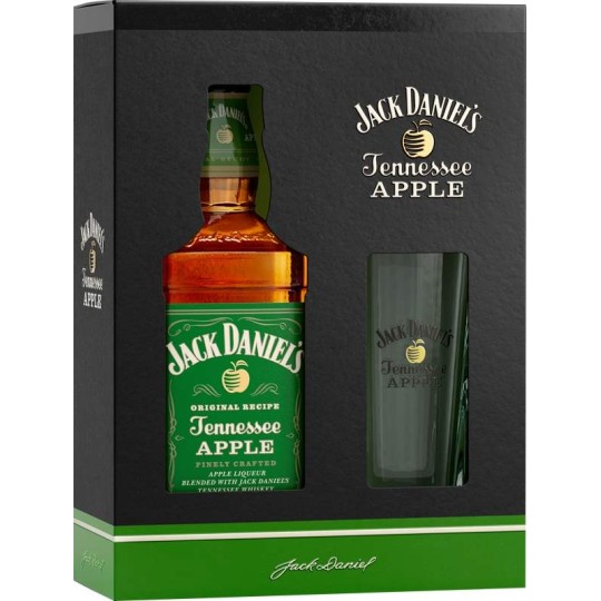 Jack Daniel's Tennessee Apple 0,7l - kazeta + 1x sklenice long