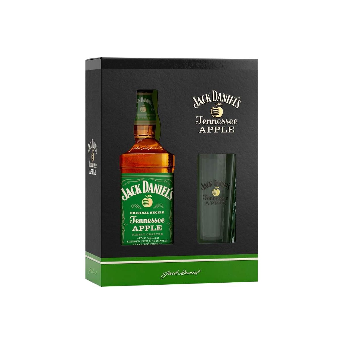 Jack Daniel's Tennessee Apple 0,7l - kazeta + 1x sklenice long