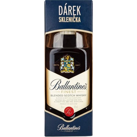 Ballantine´s Finest 0,7l - kazeta sklenička