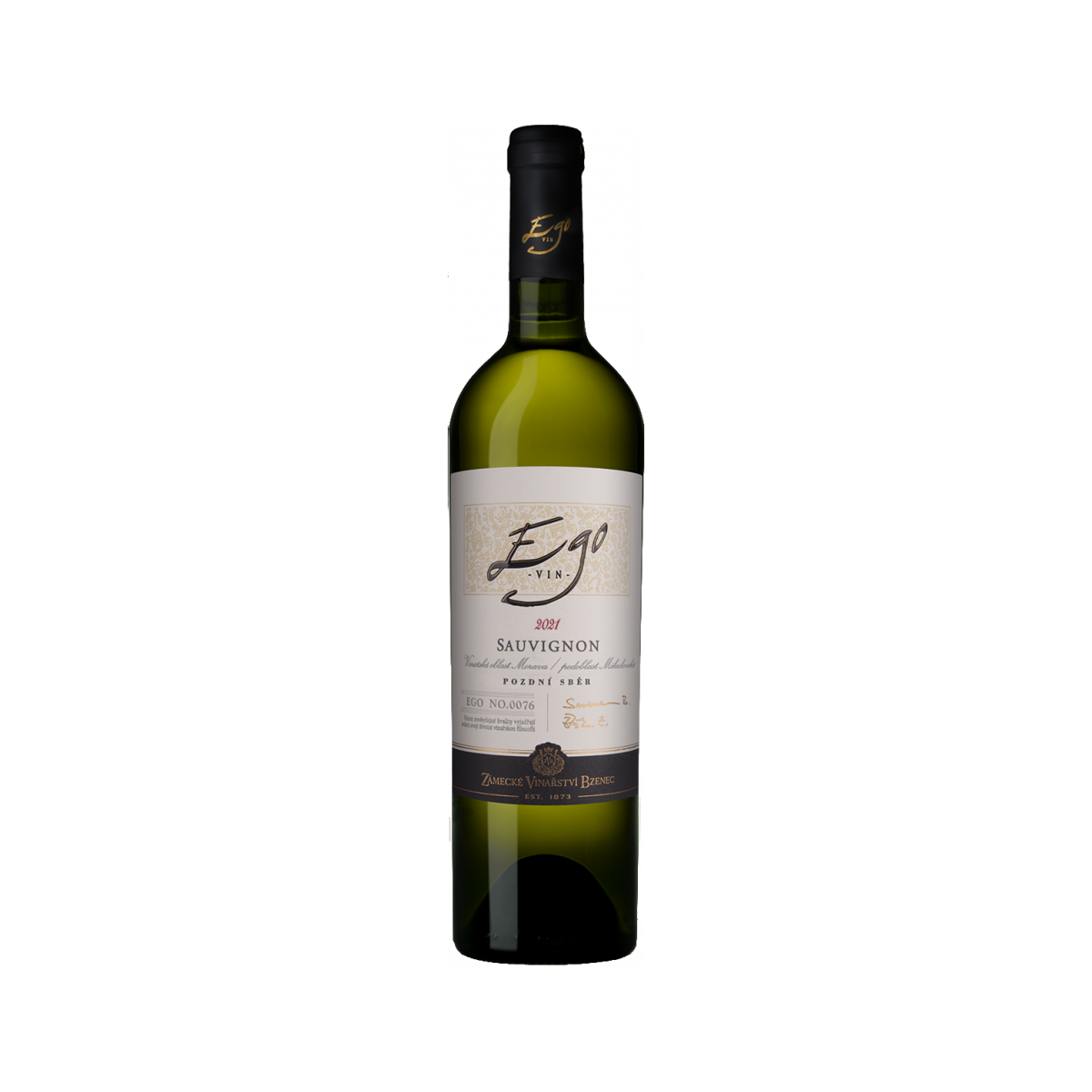 Sauvignon EGO 0,75l pozdní sběr - Zámecké vinařství Bzenec