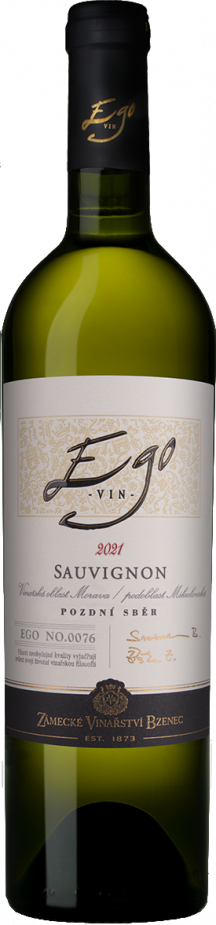 Sauvignon EGO 0,75l pozdní sběr - Zámecké vinařství Bzenec