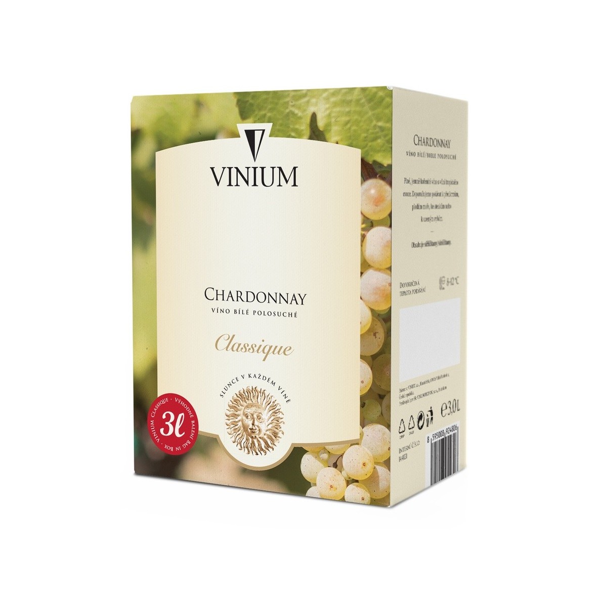 Chardonnay 3l box - Vinium Velké Pavlovice