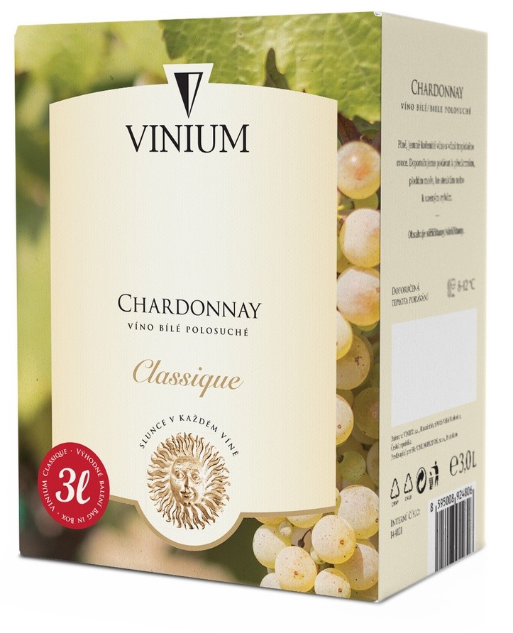 Chardonnay 3l box - Vinium Velké Pavlovice