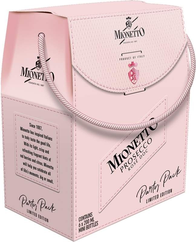 Prosecco Mionetto Rosé 6x0,2l - párty pack
