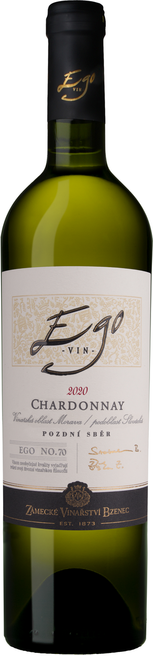 Chardonnay EGO 0,75l pozdní sběr - Zámecké vinařství Bzenec