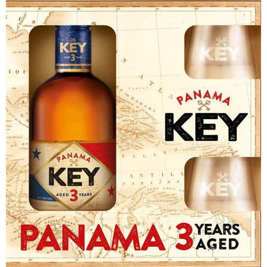 Key Rum Panama 3yo 0,5l - kazeta 2x sklo