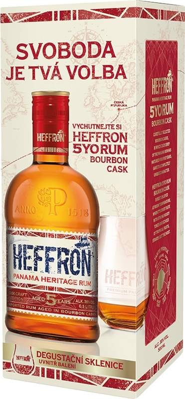 Heffron Panama Heritage Rum 5YO 0,5l - box sklo