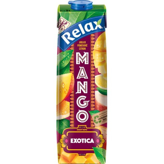 Relax Exotica Mango - jablko - pomeranč - citron 1l