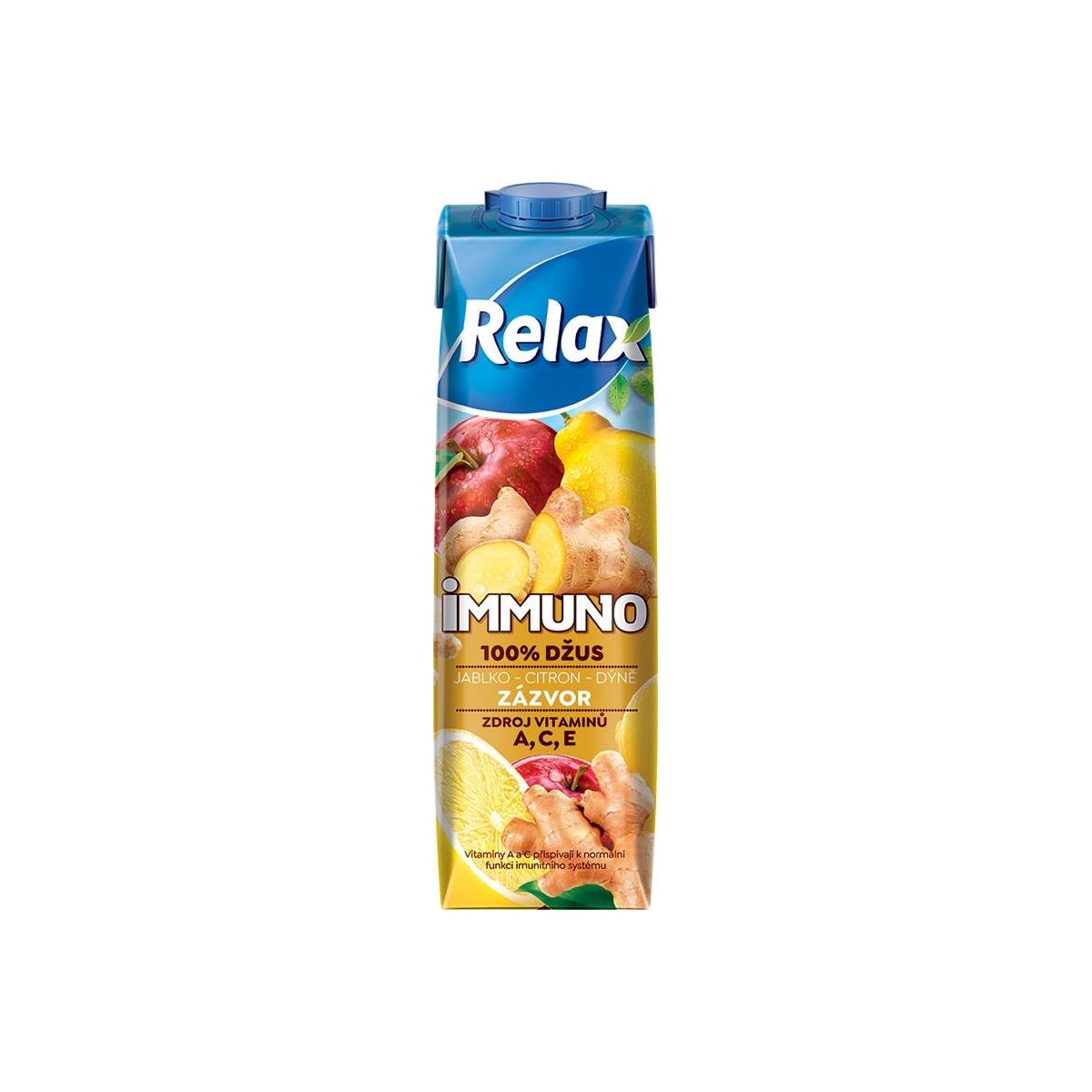 Relax Immuno jablko - zázvor - citron - dýně 100% 1l